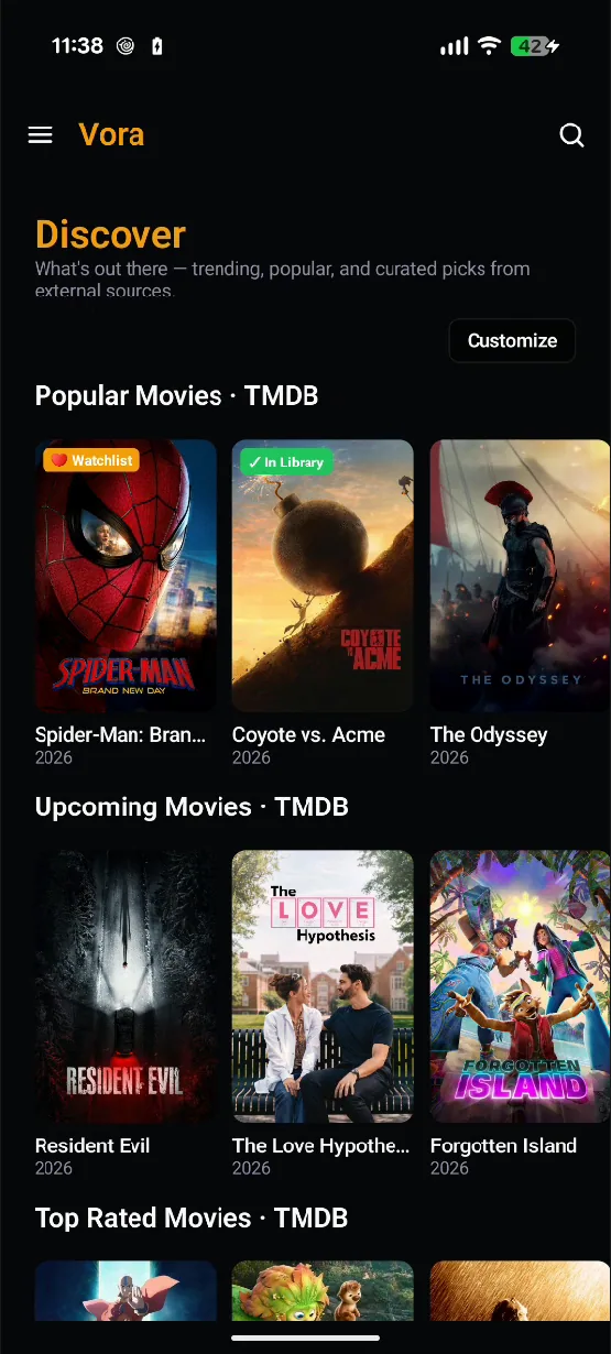 Discover on an Android phone